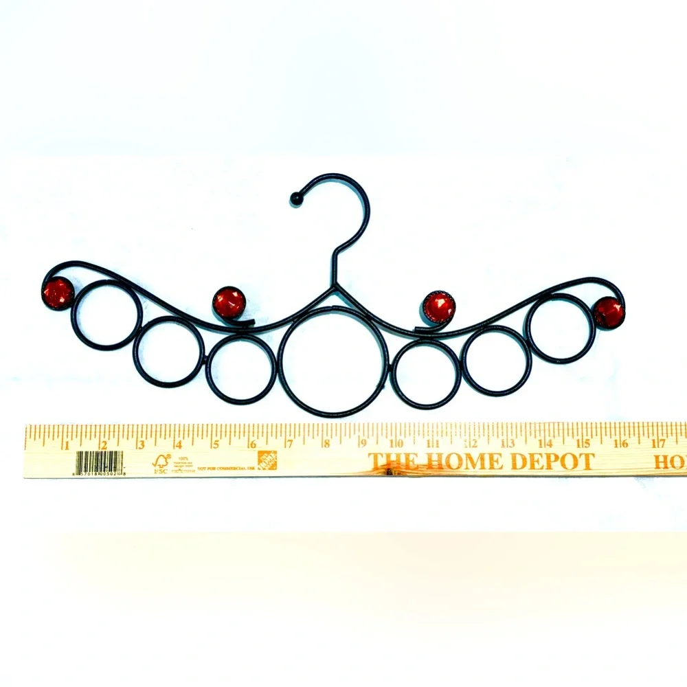 Pair of Metal and Rhinestone Scarf / Accessory Holders